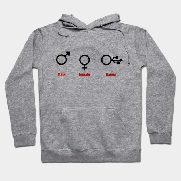 Male Female Gamer Hoodie by Printadorable